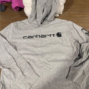 Carhartt Heather Gray Long Sleeve Hoodie